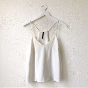 Walter Baker White Racerback Tank Top Size Medium